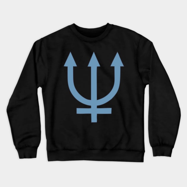 Planet Neptune - Planet Symbol - Neptune's Trident Crewneck Sweatshirt by DeWinnes